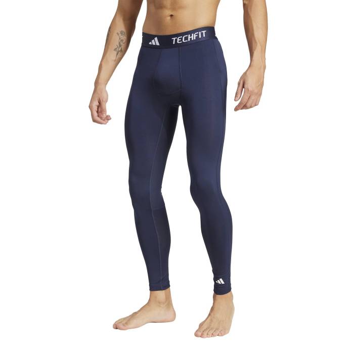 【★百貨店SALE★6/11夜夜中2時迄】アディダス Adidas 【 Techfit Control Long-Tight Training Leggings - Men\u0027s Men\u0027s Ink 】 形づくる レギンス・タイツ メンズ メンズ
