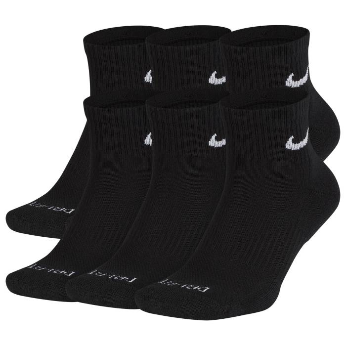 ナイキ Nike 【 6 Pack Dri-Fit Plus Quarter Socks - Men's Men's Black/White 】 ドライフィット ソックス・靴下 メンズ メンズ 黒色 ブラック 白色 ホワイト｜スニケス