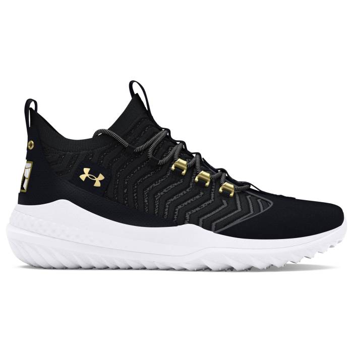 【★百貨店SALE★6/11真夜中2時迄】アンダーアーマー Under Armour 【 Harper 9 Turf - Men\u0027s Men\u0027s Black/White/Metallic Gold 】 芝生 メンズ メンズ 黒いこと 黒いこと 白いこと 白いこと ゴールド