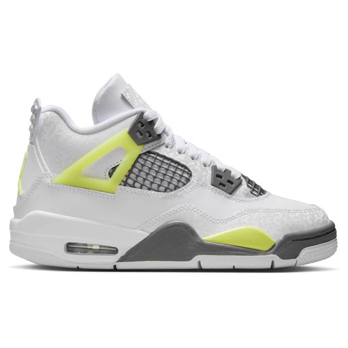 【★百貨店SALE★6/11真夜中2時迄】ナイキ ジョーダン Jordan 【 Air  4 Retro - Boys\u0027 Grade School Boys\u0027 Grade School White/Yellow 】 レトロ お坊っちゃん キッズ 白いこと 白いこと yellow 黄味がかった・黄色