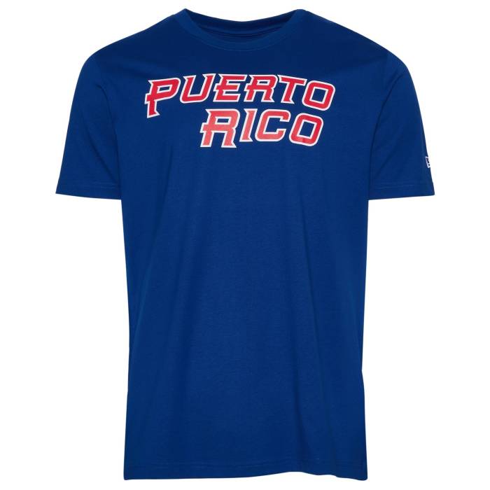 【★百貨店SALE★6/11十二時2時迄】ニュー内鰓 New Era 【 Puerto Rico T-Shirt - Men\u0027s Men\u0027s Blue/Red 】 プルオーバー メンズ メンズ 青み 青色 Red 赤・赤いこと