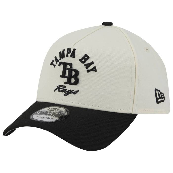 ニューエラ New Era 【 Rays 9Forty A-Frame Upsd Arch Cap - Adult Adult White/Black 】 レイズ キャップ 帽子 ユニセックス 白色 ホワイト 黒色 ブラック｜スニケス