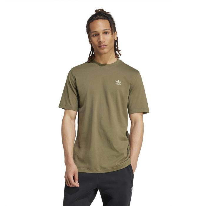 アディダス Adidas 【 Originals Essential Lbr T-Shirt Men's Olive Strata/Beige 】 オリジナルス Tシャツ メンズ olive オリーブ ベージュ