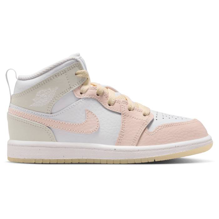ナイキ ジョーダン Jordan 【 1 Mid Se Girls' Preschool Sail/Guava Ice/Blue 】 ミッド ジュニア キッズ 青色 ブルー