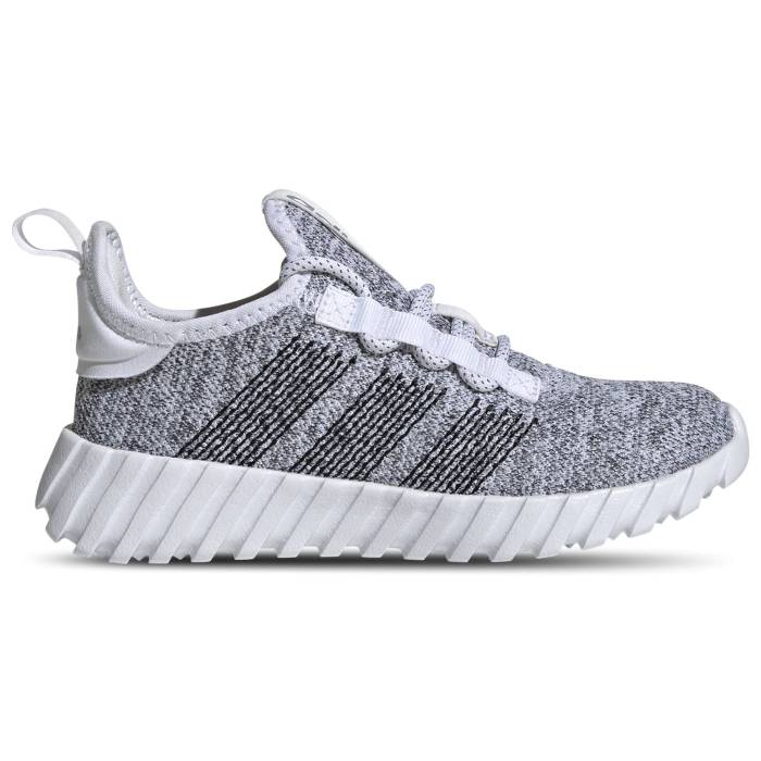アディダス Adidas 【 Kaptir Flow - Boys\u0027 Grade School Boys\u0027 Grade School White/Silver Metallic/Black 】 流通受け答え お坊っちゃん キッズ 白いこと 白いこと Silver しろがね色・しろがね色 黒いこと 黒いこと