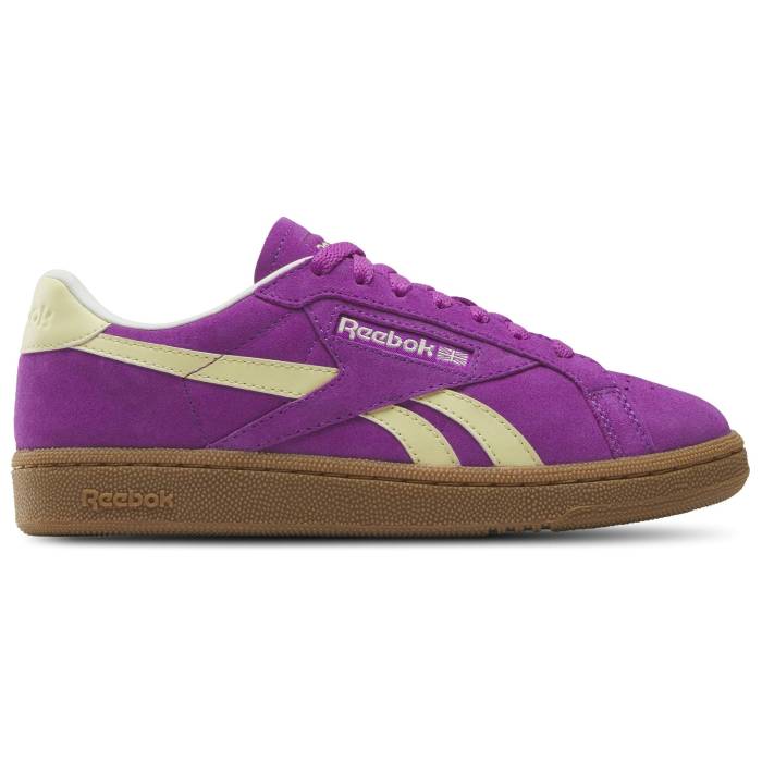 【★百貨店SALE★6/11十二時2時迄】リーボック Reebok 【 Club C Grounds Uk - Women\u0027s Women\u0027s Purple Rave/Chalk/Bleached Yellow 】 野球クラブ レディース レディース Purple 紫・パープル yellow 黄味がかった・黄色