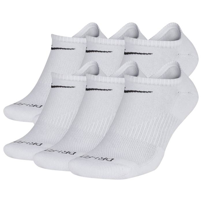 ナイキ Nike 【 6 Pack Dri-Fit Plus No Show Socks - Men's Men's Black/White 】 ドライフィット ソックス・靴下 メンズ メンズ 黒色 ブラック 白色 ホワイト|スニケス
