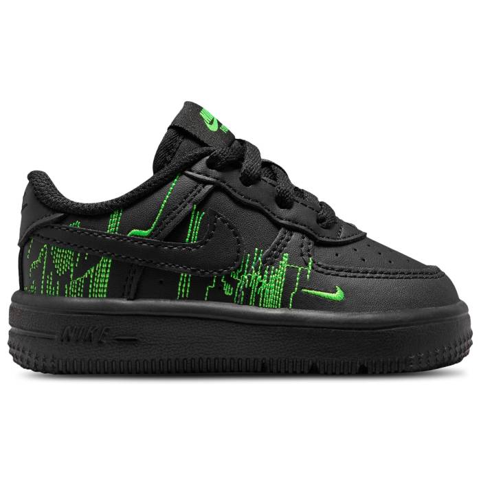 【★百貨店SALE★6/11真夜中2時迄】ナイキ Nike 【 Air Force 1 - Boys\u0027 Toddler Boys\u0027 Toddler Black/Green Strike/Vivid Purple 】 もの言う花 乳飲み子用 もの言う花 黒いこと 黒いこと green 緑・緑であること ストライク Purple 紫・パープル