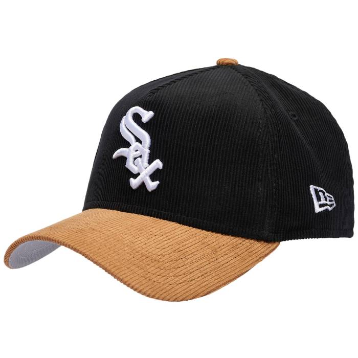 ニューエラ New Era 【 White Sox 940Af Cord Cap - Adult Adult Black/Tan 】 白色 ホワイト キャップ 帽子 ユニセックス 黒色 ブラック｜スニケス