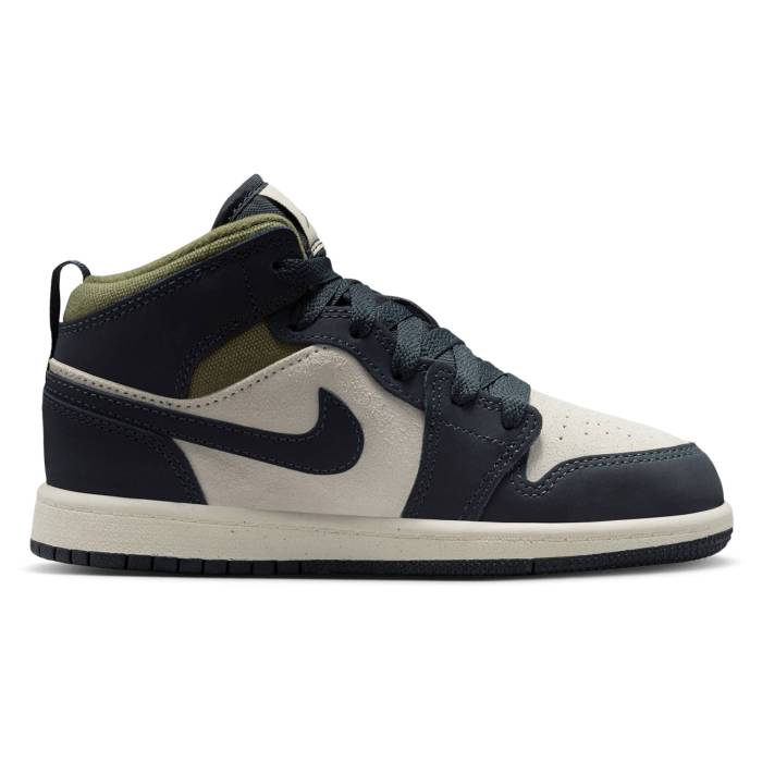 ナイキ ジョーダン Jordan 【 1 Mid Se - Boys\u0027 Preschool Boys\u0027 Preschool Light Orewood/Off Noir/Medium Olive 】 ミッド お坊っちゃん 御姉さん 赤ちゃん用 お坊っちゃん キッズ olive オリーブ
