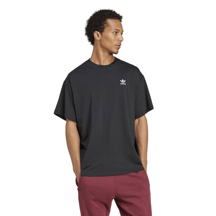 【★百貨店SALE★6/11夜夜中2時迄】アディダス Adidas 【 Trefoil Essentials Os T-Shirt - Men\u0027s Men\u0027s Black/White 】 トレフォイル プルオーバー メンズ メンズ 黒いこと 黒いこと 白いこと 白いこと