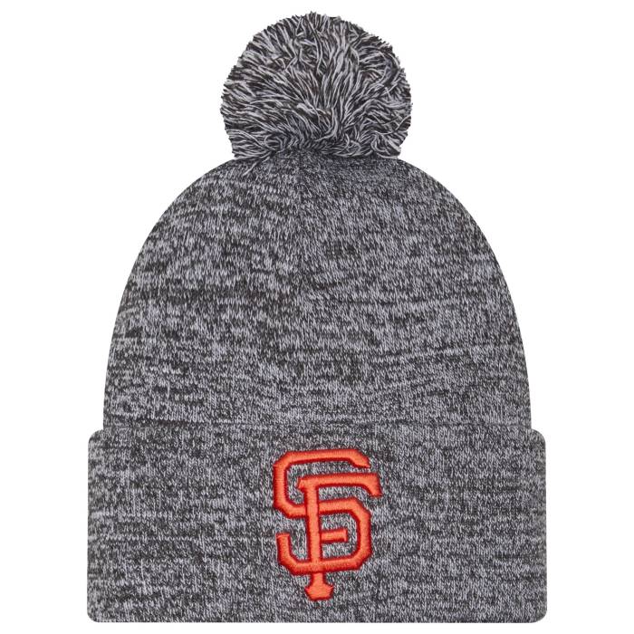 ニューエラ New Era 【 Giants Marl Pom Knit - Adult Adult Black 】 ジャイアンツ ニット ユニセックス 黒色 ブラック｜スニケス