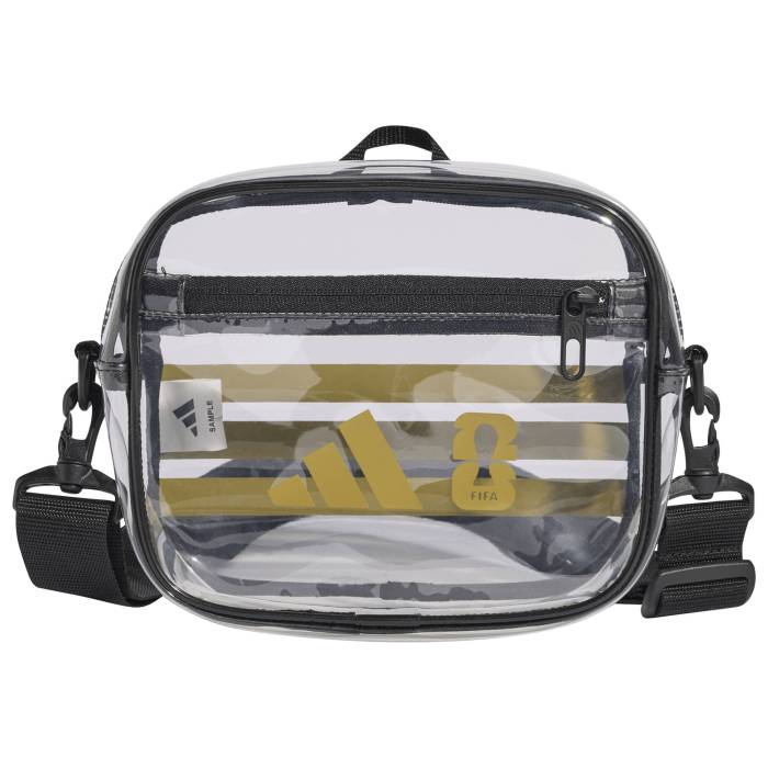 【★百貨店SALE★6/11真夜中2時迄】アディダス Adidas 【 World Cup Official Emblem Bag - Adult Adult Clear/Gold/Black 】 御徒面子 ユニ一発やる ゴールド 黒いこと 黒いこと