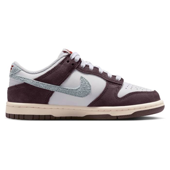ナイキ Nike 【 Dunk Low Se 1 Boys' Grade School White/Glacier Blue/Burgundy Ash 】 ダンク ジュニア キッズ 白色 ホワイト 青色 ブルー ワイン色・バーガンディー