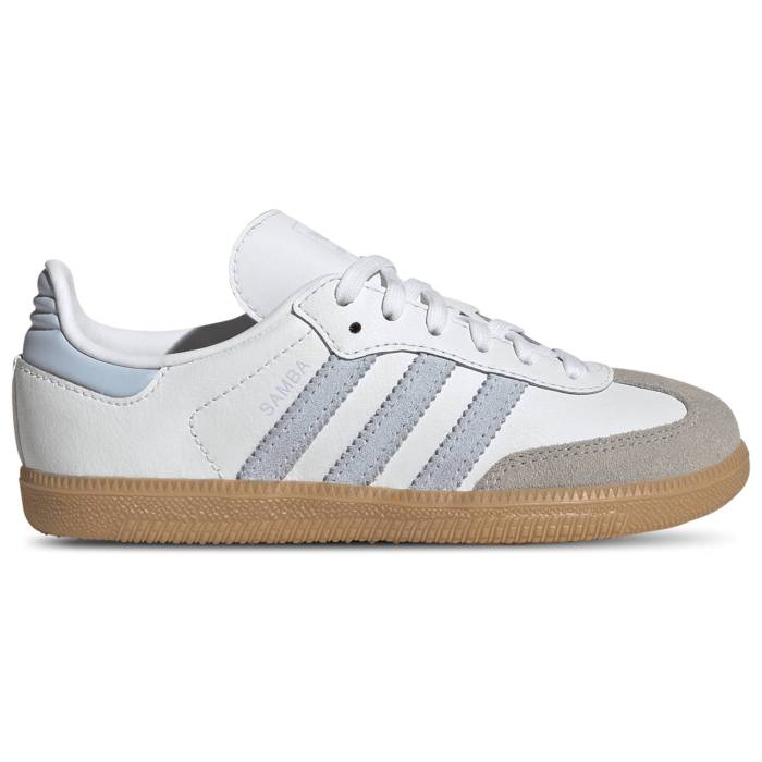 アディダス Adidas 【 Originals Samba Og Boys' Preschool White/Blue 】 オリジナルス サンバ ジュニア キッズ 白色 ホワイト 青色 ブルー
