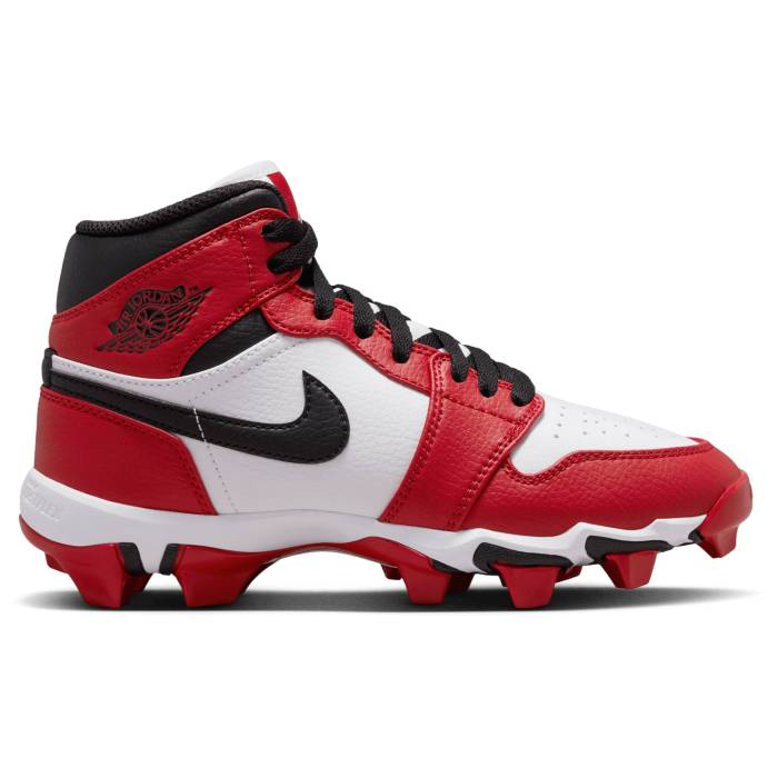 ナイキ ジョーダン Jordan 【 Aj 1 Mid Cleats Boys' Grade School Black/White/Red 】 ミッド クリーツ スパイク ジュニア キッズ 黒色 ブラック 白色 ホワイト Red 赤・レッド