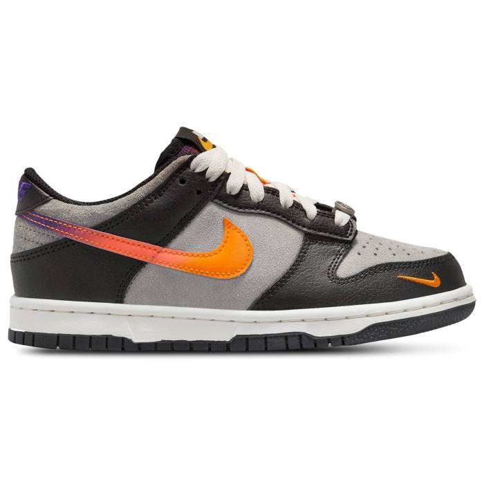 ナイキ Nike 【 Dunk Low - Boys\u0027 Grade School Boys\u0027 Grade School Grey/Purple/Orange 】 ダンク お坊っちゃん キッズ 薄墨色 薄墨色 Purple 紫・パープル orange 橙・オレンジ色