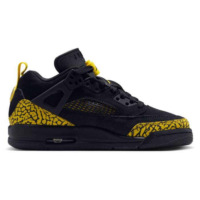 ナイキ ジョーダン Jordan 【 Spizike Low - Boys\u0027 Grade School Boys\u0027 Grade School Black/Black/Speed Yellow 】 お坊っちゃん キッズ 黒いこと 黒いこと Speed す早さ yellow 黄味がかった・黄色