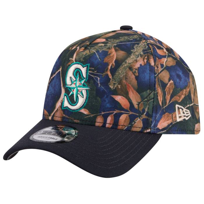 ニューエラ New Era 【 Mariners 9Forty A-Frame Leaves Cap - Adult Adult Multi/Blue 】 マリナーズ キャップ 帽子 ユニセックス 青色 ブルー｜スニケス