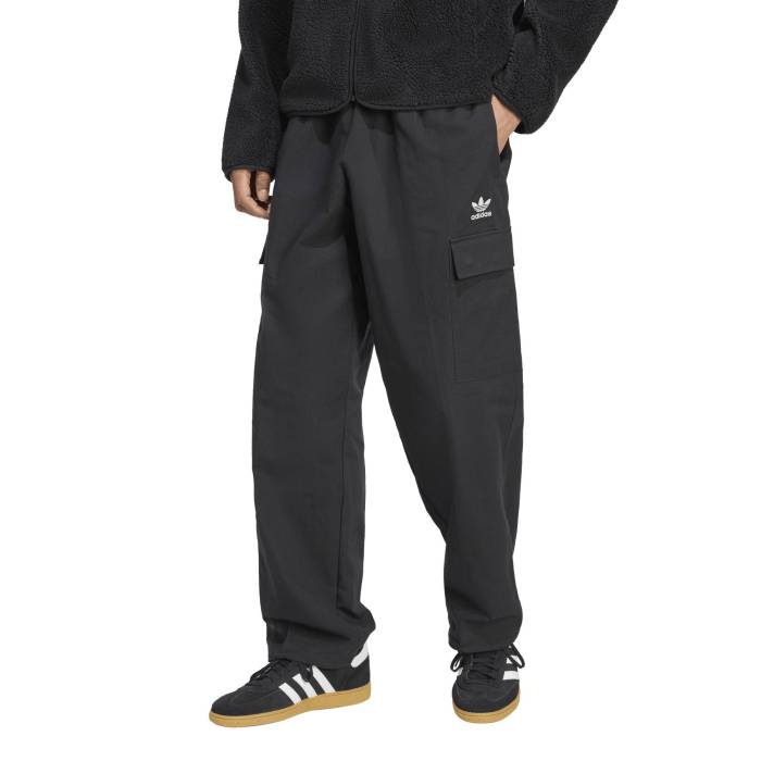 アディダス Adidas 【 Originals Trefoil Essentials Woven Pants Men's Black/White 】 オリジナルス トレフォイル Woven ウーブン メンズ 黒色 ブラック 白色 ホワイト
