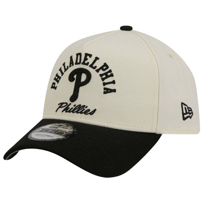 ニューエラ New Era 【 Phillies 9Forty A-Frame Upsd Arch Cap - Adult Adult Black/White 】 フィリーズ キャップ 帽子 ユニセックス 黒色 ブラック 白色 ホワイト|スニケス