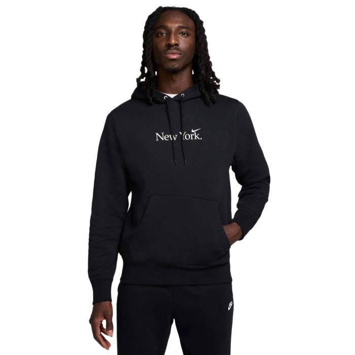ナイキ Nike 【 Nyc Club Pullover Bb Hoodie Men's Black/White 】 クラブ フーディー パーカー メンズ 黒色 ブラック 白色 ホワイト