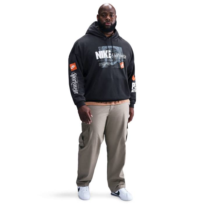 ナイキ Nike 【 Club Futura Os Pullover Hoodie - Men\u0027s Men\u0027s Off Noir/Multi 】 野球クラブ フーディー パーカー メンズ メンズ