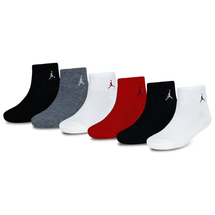 ナイキ ジョーダン Jordan 【 Everyday Essentials 6 Pack Quarter Socks - Boys' Grade School Boys' Grade School Gym Red/Black/White 】 ソックス・靴下 ジュニア キッズ Red 赤・レッド 黒色 ブラック 白色 ホワイト｜スニケス