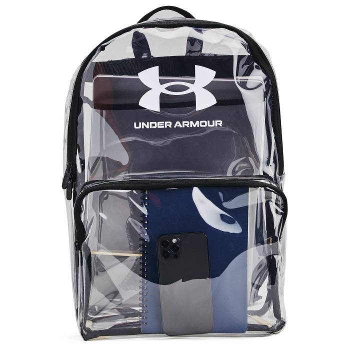 アンダーアーマー Under Armour 【 Sportstyle Clear Backpack - Adult Adult Clear/Black/White 】 バックパック バッグ リュックサック ユニセックス 黒色 ブラック 白色 ホワイト|スニケス