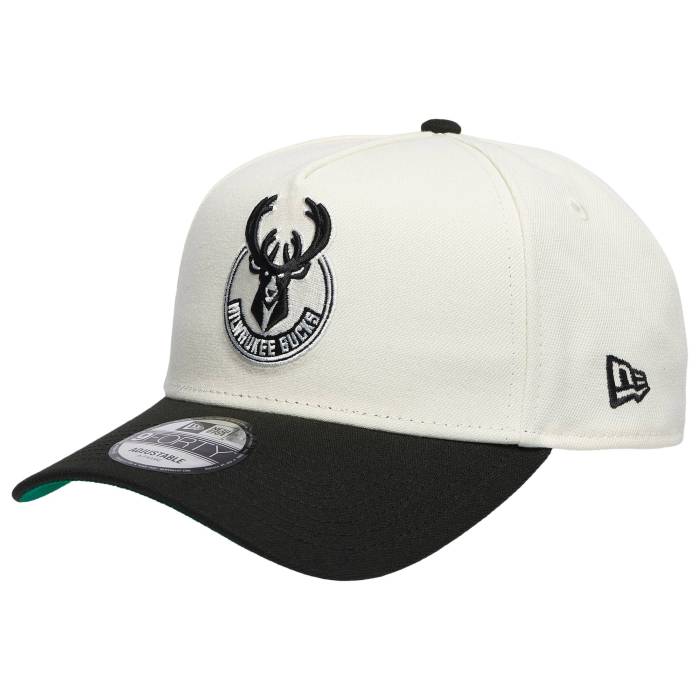 ニューエラ New Era 【 Bucks Team 9Forty A-Frame Chrome Cap - Men's Men's Chrome/Black 】 バックス Team チーム キャップ 帽子 メンズ メンズ 黒色 ブラック｜スニケス