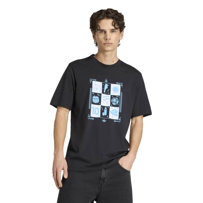 アディダス Adidas 【 Argentina Away Tee - Men's Men's Black 】 アルゼンチン Tシャツ メンズ メンズ 黒色 ブラック｜スニケス