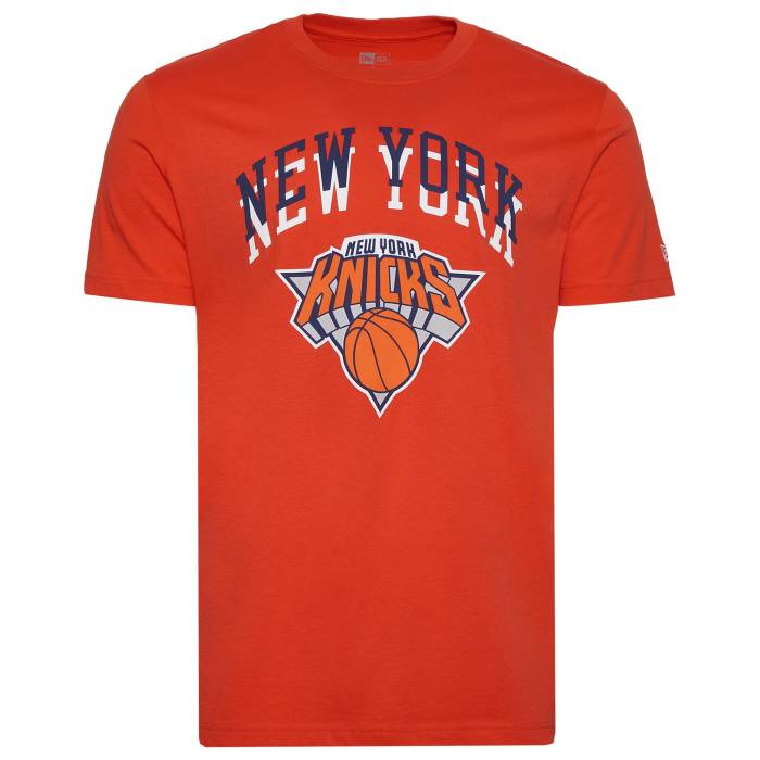 【★百貨店SALE★6/11十二時2時迄】ニュー内鰓 New Era 【 Knicks Short Sleeve T-Shirt - Men\u0027s Men\u0027s Orange/Blue 】 ニックス Sleeve 捩り プルオーバー メンズ メンズ orange 橙・オレンジ色 青み 青色