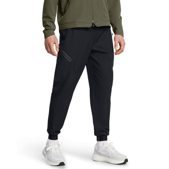 アンダーアーマー Under Armour 【 Unstoppable Woven Joggers Men's Black/Black 】 Woven ウーブン ジョガーパンツ メンズ 黒色 ブラック