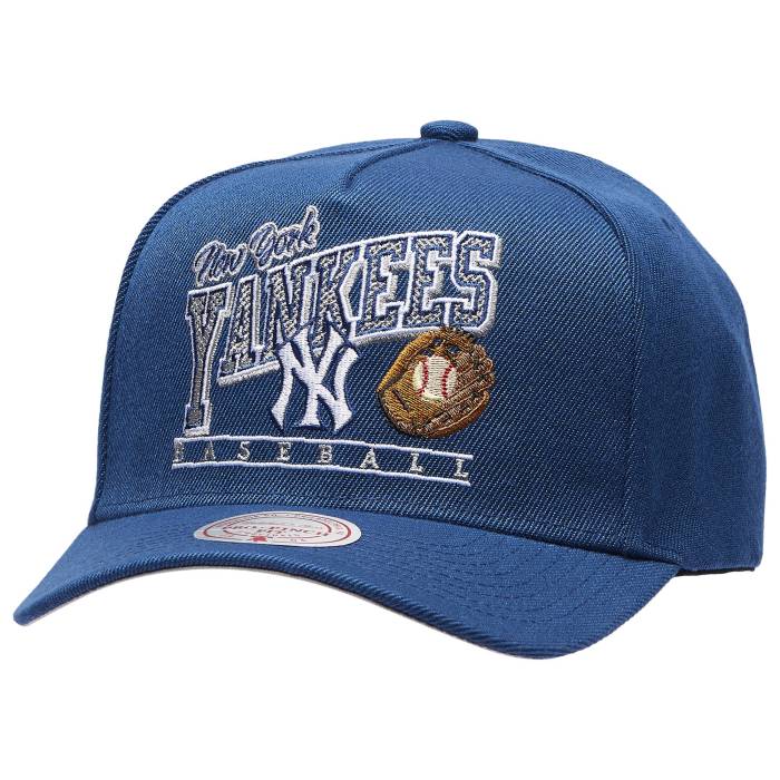 ミッチェル&ネス Mitchell & Ness 【 Yankees Baseline Pro Pinch Cap Adult Navy 】 ヤンキース Baseline バセリン プロ キャップ 帽子 ユニセックス 紺色 ネイビー