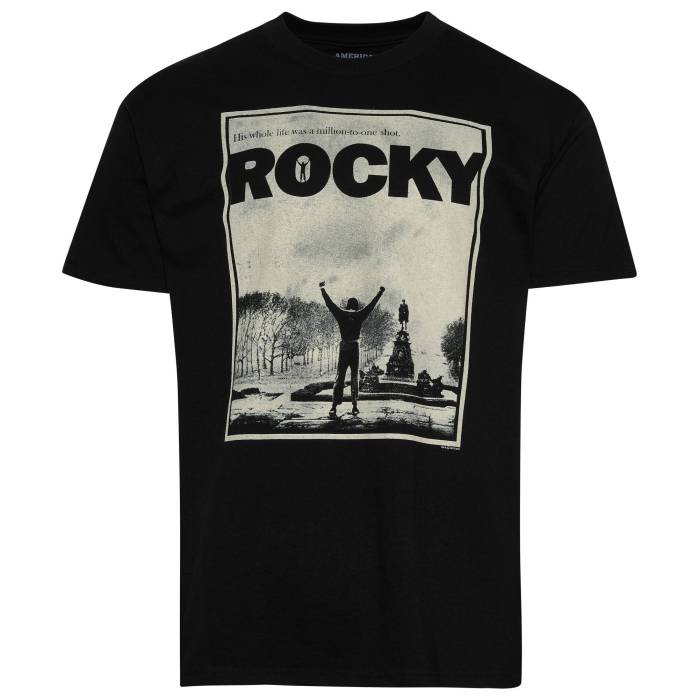 【★百貨店SALE★6/11真夜中2時迄】Graphic Tees 【 Rocky Statue T-Shirt - Men\u0027s Men\u0027s Black 】 ティーシャツ メンズ メンズ 黒いこと 黒いこと