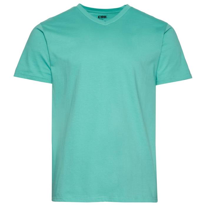 Csg 【 V Neck T-Shirt - Men\u0027s Men\u0027s Aquatic Green/Aquatic Green 】 プルオーバー メンズ メンズ green 緑・緑であること