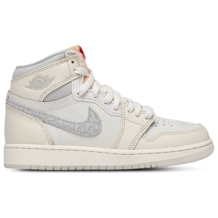 ナイキ ジョーダン Jordan 【 Air  Retro 1 Hi - Boys\u0027 Grade School Boys\u0027 Grade School Pale Ivory/Sail/University Red 】 レトロ お坊っちゃん キッズ 象牙色 Red 赤・赤いこと