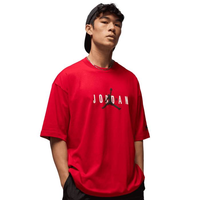 ナイキ ジョーダン Jordan 【 Brooklyn Air Oversized Crew - Men's Men's Red/Black 】 ブルックリン クルー メンズ メンズ Red 赤・レッド 黒色 ブラック|スニケス