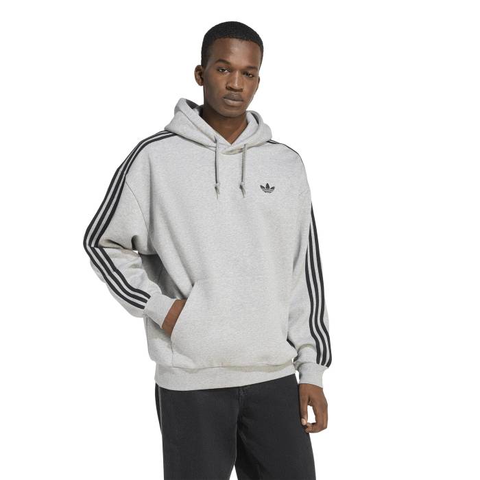【★百貨店SALE★6/11十二時2時迄】アディダス Adidas 【 Adicolor Classics 3-Stripes Hoodie - Men\u0027s Men\u0027s Medium Grey Heather 】 フーディー パーカー メンズ メンズ 薄墨色 薄墨色 heather ギョリュウモドキ