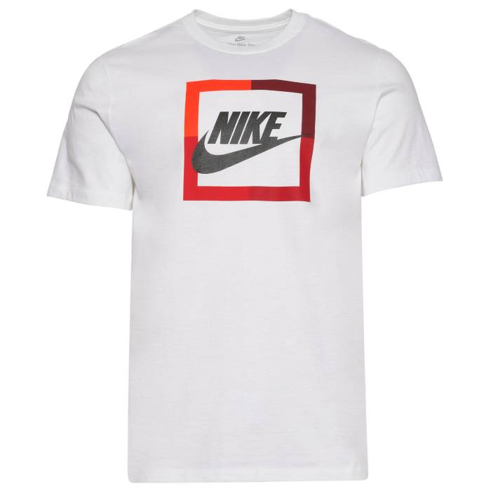 【★百貨店SALE★6/11夜夜中2時迄】ナイキ Nike 【 Futura Block T-Shirt - Men\u0027s Men\u0027s White/Red 】 プルオーバー メンズ メンズ 白いこと 白いこと Red 赤・赤いこと