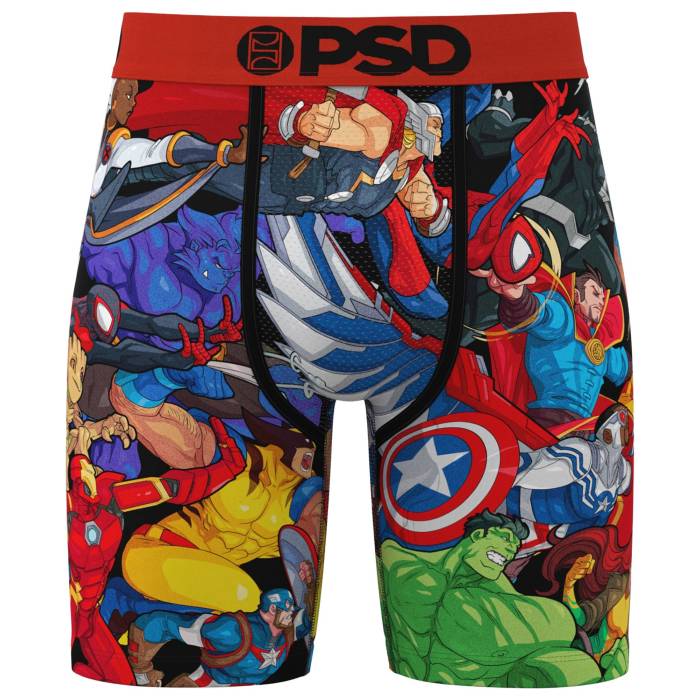 Psd 【 Marvel Squad Underwear - Men\u0027s Men\u0027s Multi/Red 】 アンダーお召しもの 肌付き メンズ メンズ Red 赤・赤いこと