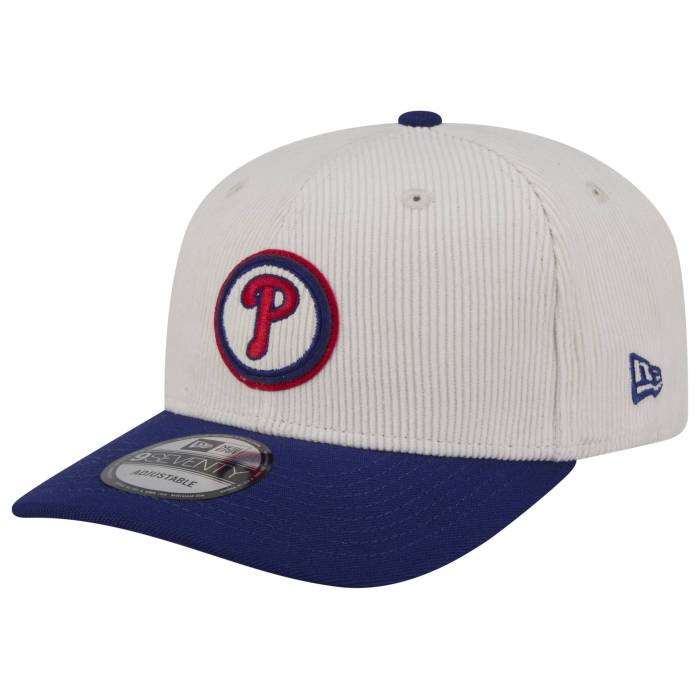 ニューエラ New Era 【 Phillies 9Seventy Cord Loyal Cap - Adult Adult White/Navy 】 フィリーズ キャップ 帽子 ユニセックス 白色 ホワイト 紺色 ネイビー｜スニケス