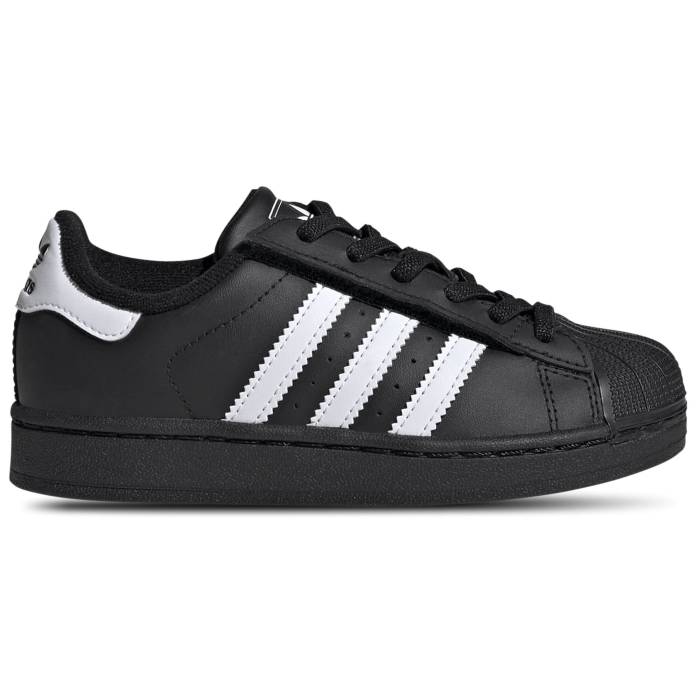 アディダス Adidas 【 Originals Superstar Ii Elastic Lace - Boys\u0027 Preschool Boys\u0027 Preschool Ftwr White/Core Black/Core Black 】 オリジナルス Superstar はやりっ児 お坊っちゃん 御姉さん 赤ちゃん用 お坊っちゃん キッズ 白いこと ホワイ