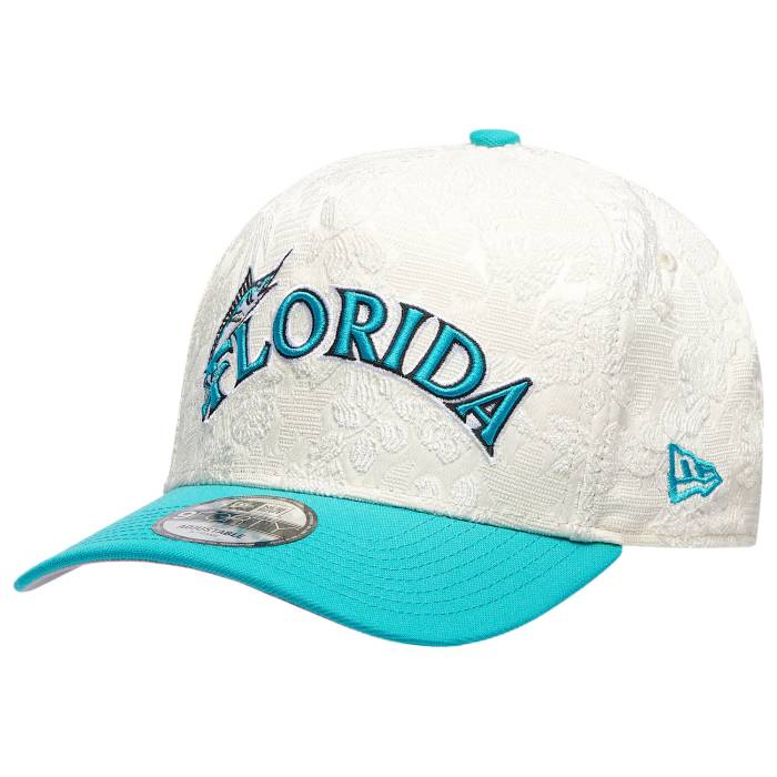 ニューエラ New Era 【 Marlins 940Af Botanical Cap - Adult Adult White/Teal 】 マーリンズ キャップ 帽子 ユニセックス 白色 ホワイト|スニケス