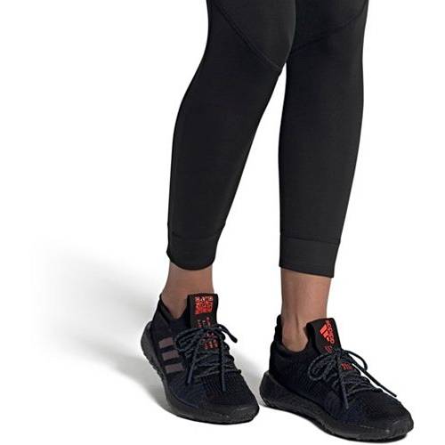 レディース Adidas アディダス 黒 ブルー ブラック ブラック 運動靴 スニーカー スニーカー 青 Adidas Womens Black Blue Adidas Pulseboost Hd Goodbye Gravity Running Shoes スニケスファッションブランド カジュアル ファッション スニーカー