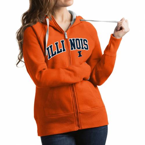 アンティグア Antigua レディース リンカーンの地 オレンジ色であること オレンジ 勝 満タンジップ フーディー パーカー Women S ファイティングイリニ Fullジップフーディー Orange Victory Antigua Color ファッションブランド名 快適 ファッション ジャケット パーカー