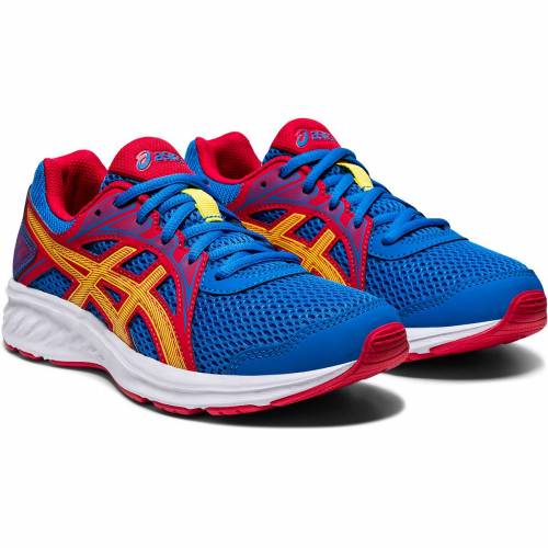 アシックス Asics スニーカー 運動靴 青色 ブルー 赤 レッド 黄色 イエロー Kids ジュニア キッズ Red Yellow Asics Grade School Jolt 2 Running Shoes Blue Rvcconst Com