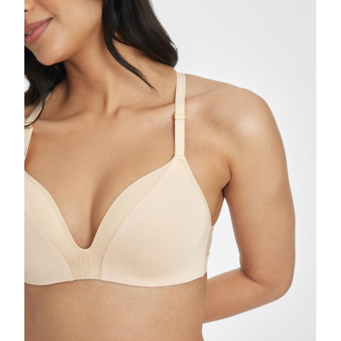 Wearlively 【 The All-Day Deep V No-Wire: Toasted Almond Women 】 ディープ インナー 下着 ナイトウェア レディース インナー 下着 ランジェリー ブラジャー レディース