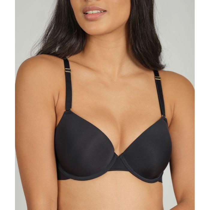 Wearlively 【 The T-Shirt Bra: Jet Black Women 】 Tシャツ 黒色 ブラック インナー 下着 ナイトウェア レディース インナー 下着 ランジェリー ブラジャー レディース｜スニケス