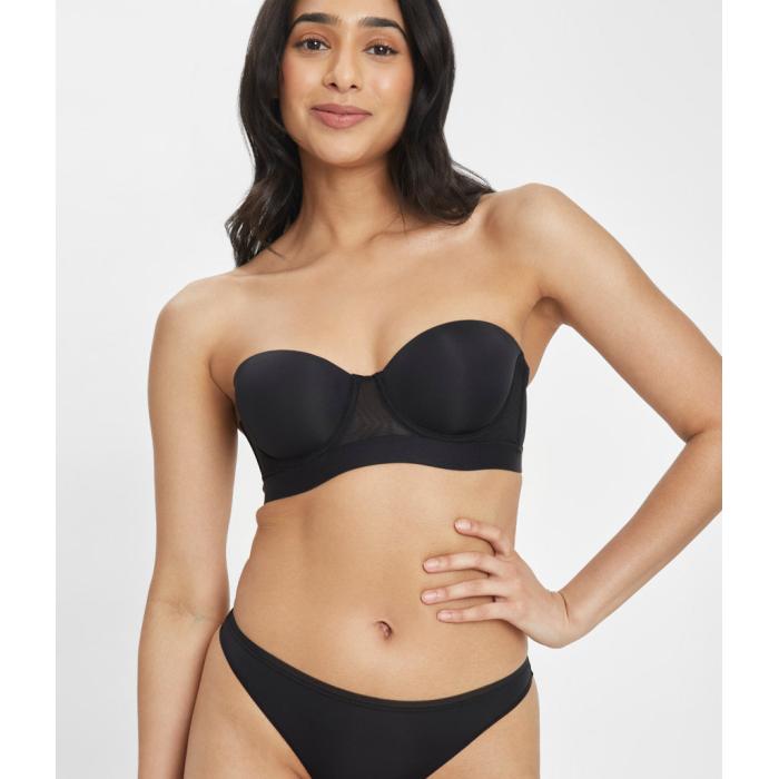 Wearlively 【 The Smooth Strapless: Jet Black Women 】 スムース 黒色 ブラック インナー 下着 ナイトウェア レディース インナー 下着 ランジェリー ブラジャー レディース
